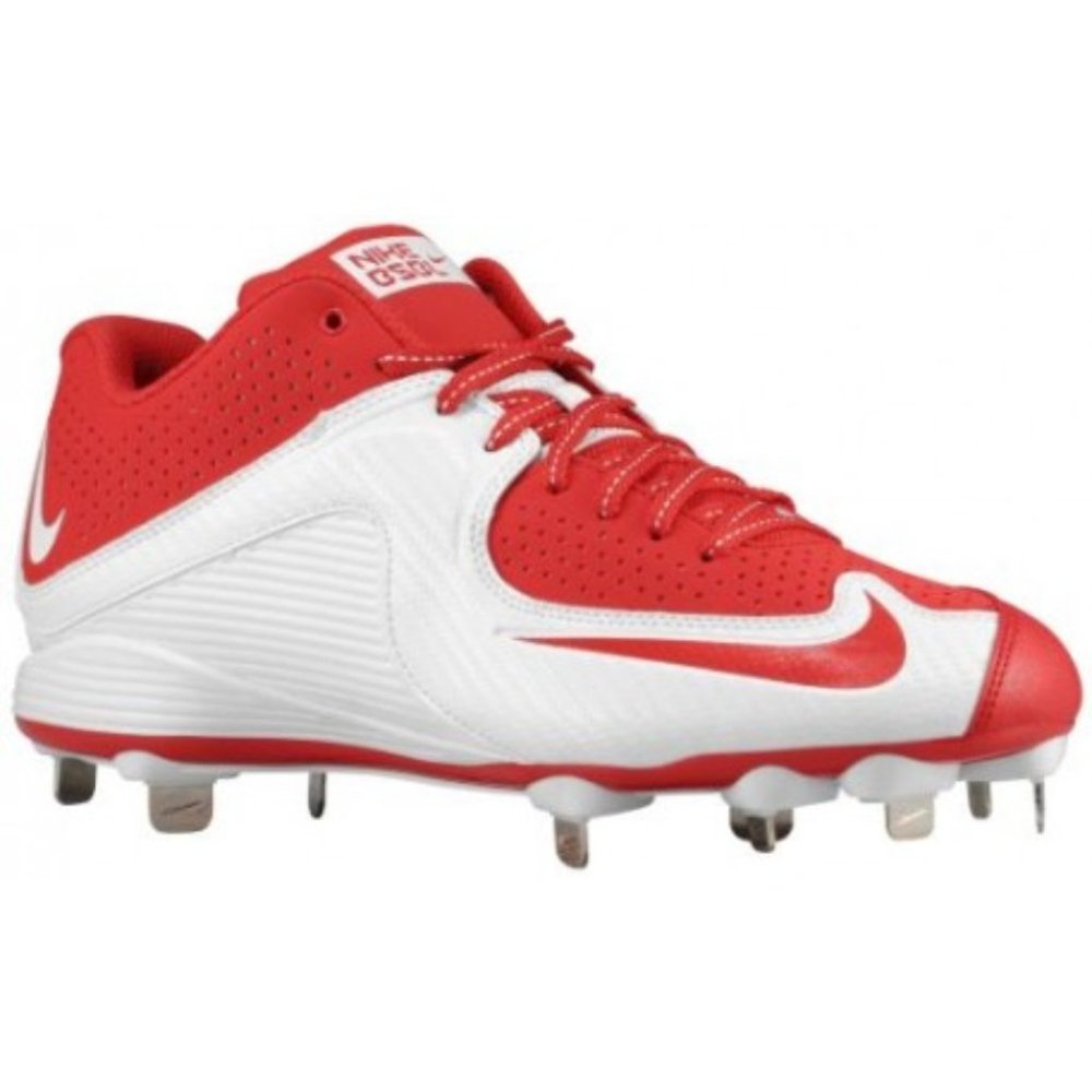 NIKE MVP RED WHITE BASEBALL METAL CLEATS NEW